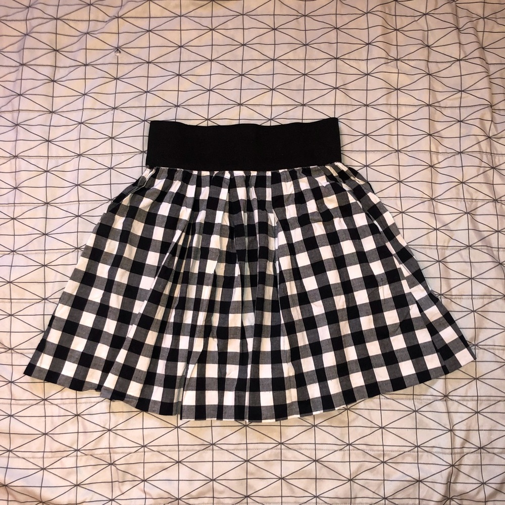 High waisted plaid miniskirt